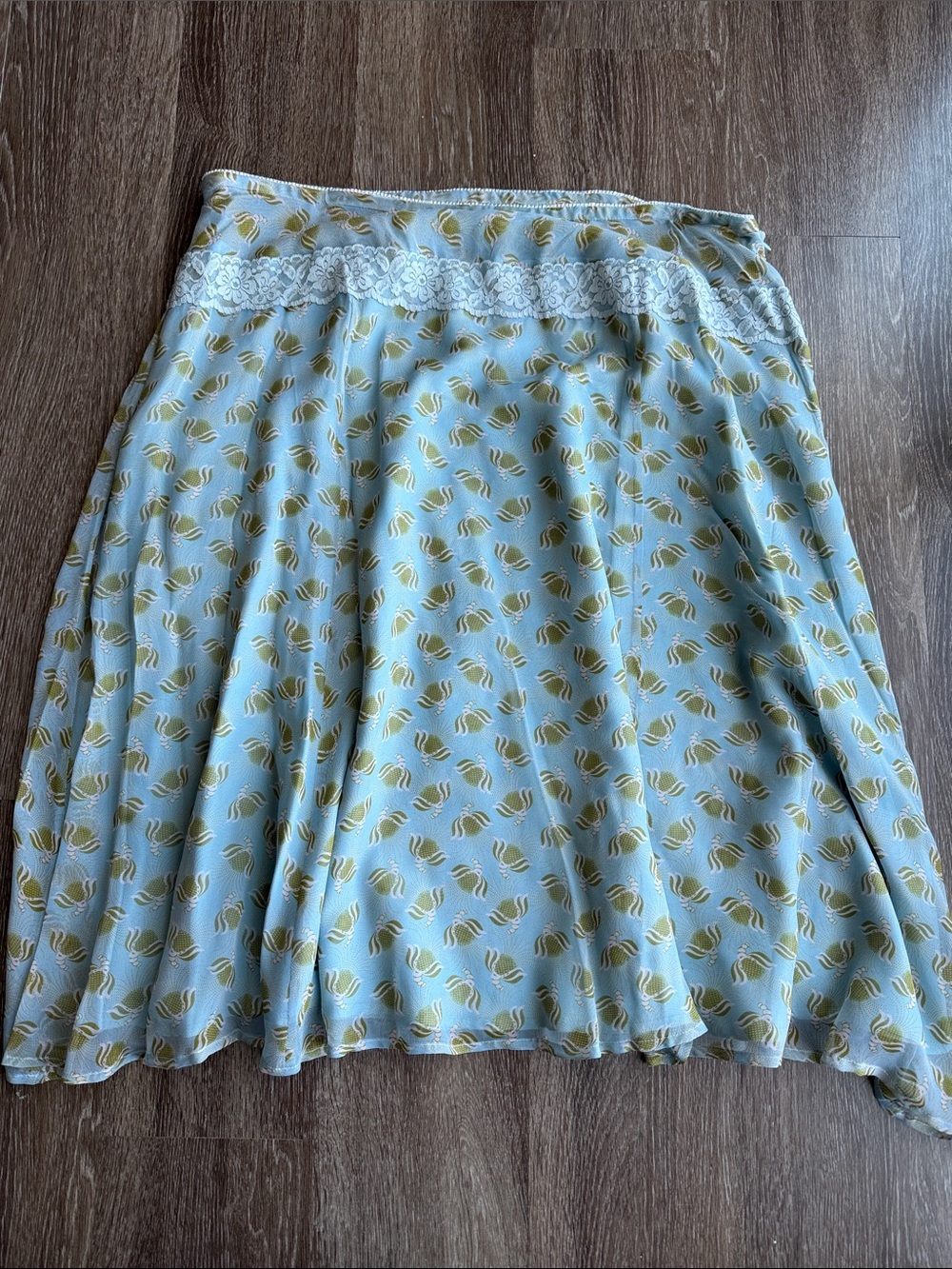 Lillie James Coviello Vintage Silk Midi Skirt